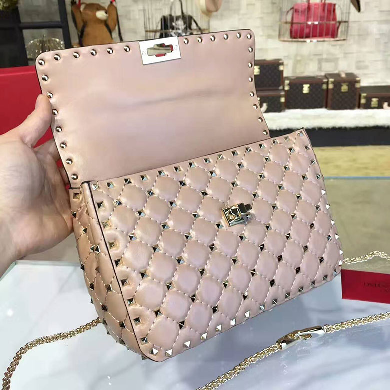 2017 VALENTINO GARAVANI ROCKSTUD SPIKE MEDIUM BAG 0122