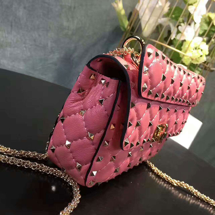 2017 VALENTINO GARAVANI ROCKSTUD SPIKE SMALL BAG 0123