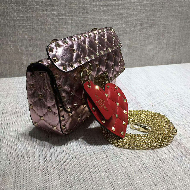 2017 VALENTINO GARAVANI ROCKSTUD SPIKE SMALL BAG 0123