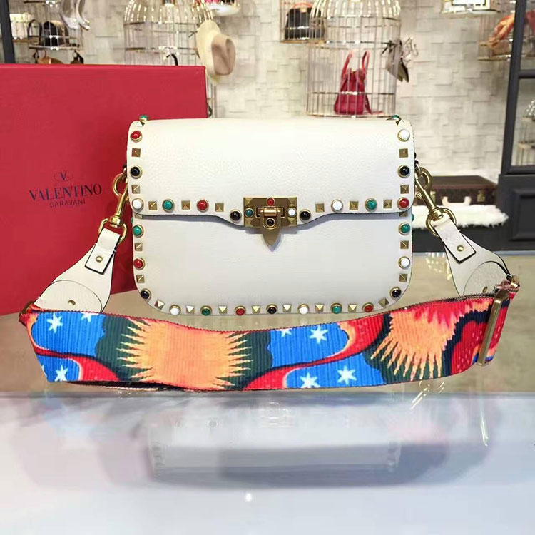 2017 Valentino GUITAR ROCKSTUD ROLLING CROSS BODY BAG 0936L