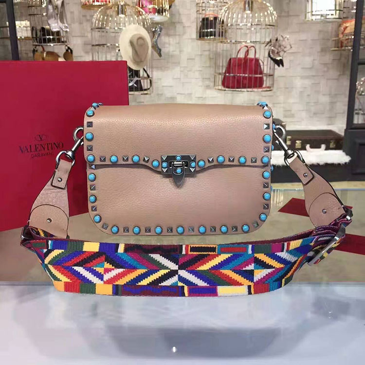 2017 Valentino GUITAR ROCKSTUD ROLLING CROSS BODY BAG 0936L