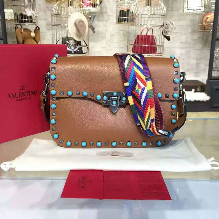 2017 Valentino GUITAR ROCKSTUD ROLLING CROSS BODY BAG 0936L