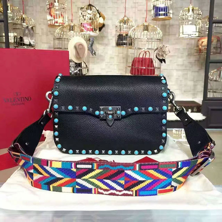 2017 Valentino GUITAR ROCKSTUD ROLLING CROSS BODY BAG 0936L