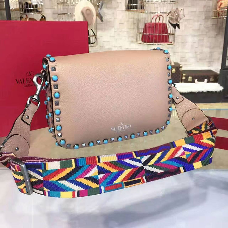 2017 Valentino GUITAR ROCKSTUD ROLLING CROSS BODY BAG 0936L