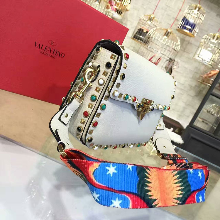 2017 Valentino GUITAR ROCKSTUD ROLLING CROSS BODY BAG 0936L