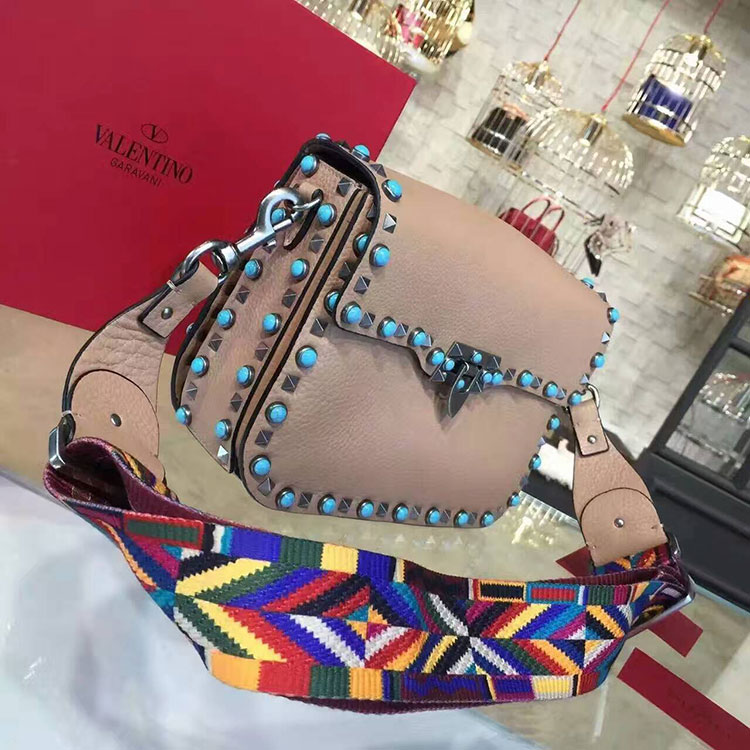 2017 Valentino GUITAR ROCKSTUD ROLLING CROSS BODY BAG 0936L