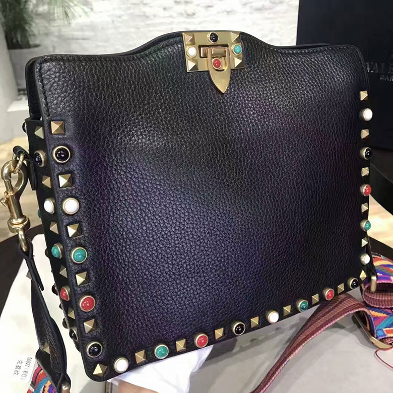 2017 Valentino GUITAR ROCKSTUD ROLLING HOBO BAG 50032