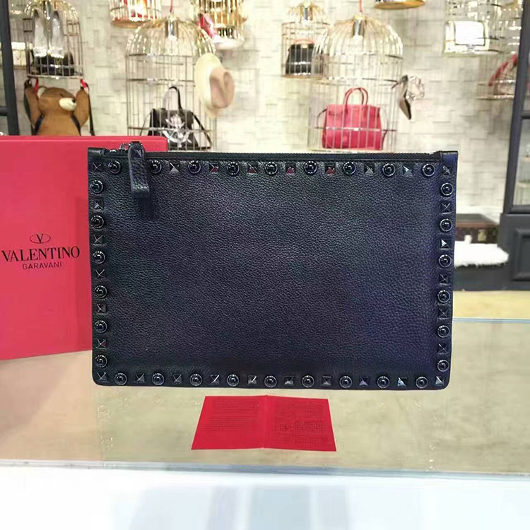 2017 Valentino GUITAR ROCKSTUD ROLLING NOIR CROSS BAG 0116