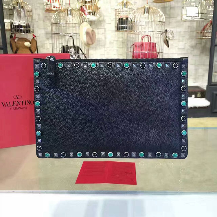 2017 Valentino GUITAR ROCKSTUD ROLLING NOIR CROSS BAG 0116