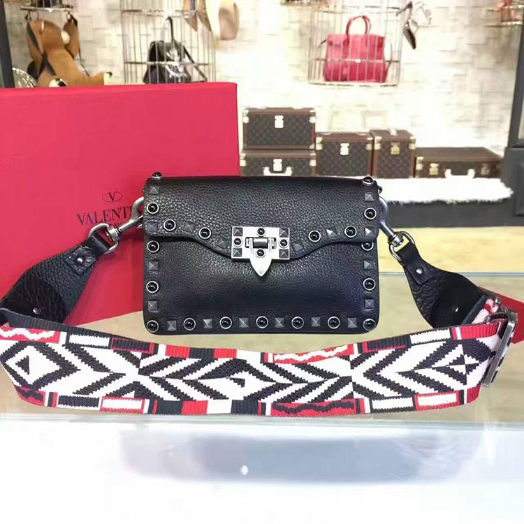 2017 Valentino GUITAR ROCKSTUD ROLLING SMALL CROSS BODY BAG 0178