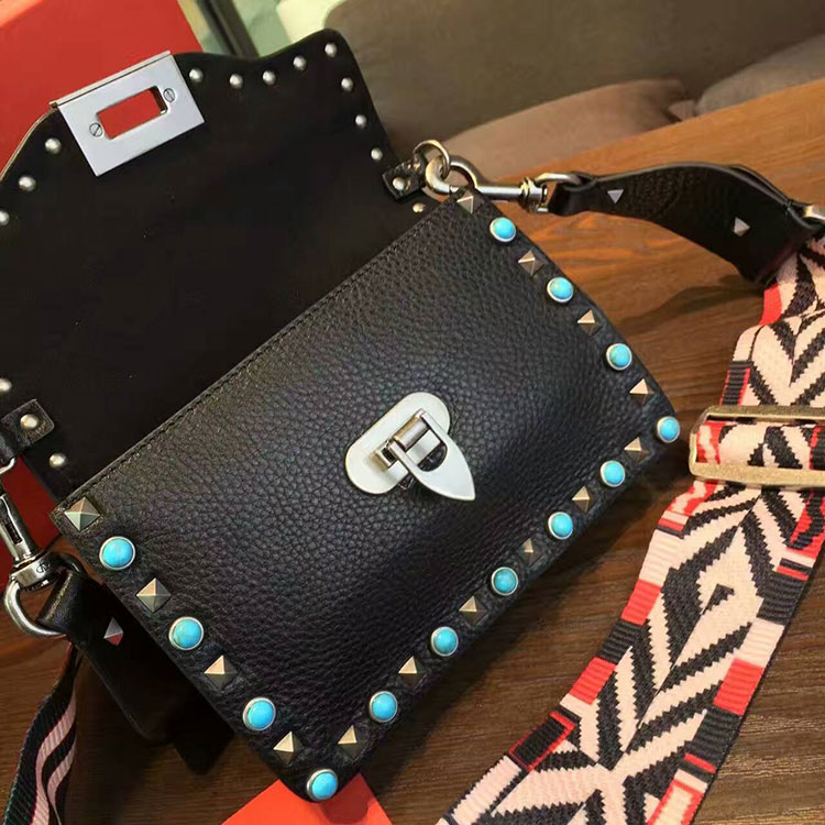 2017 Valentino GUITAR ROCKSTUD ROLLING SMALL CROSS BODY BAG 0178