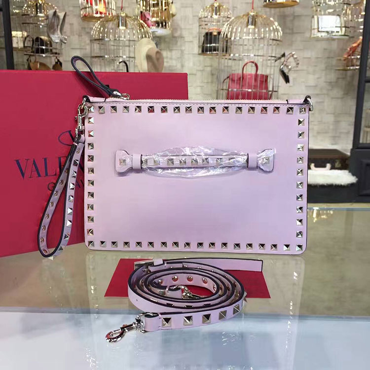 2017 Valentino ROCKSTUD CLUTCH 0119