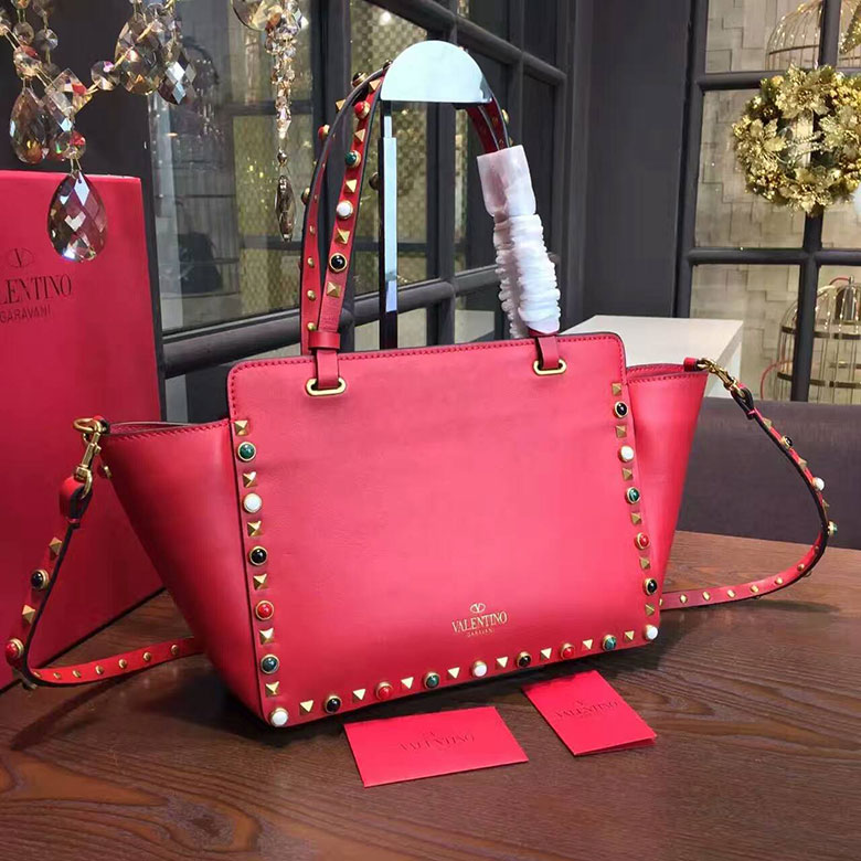 2017 Valentino ROCKSTUD ROLLING SMALL TOTE 0972