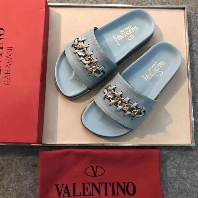 2017 Valentino women Slippers in Calfskin leather