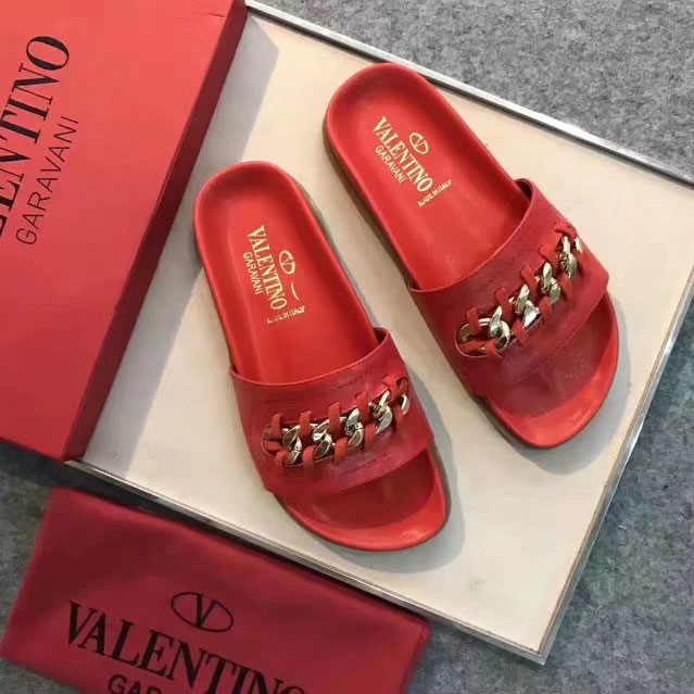 2017 Valentino women Slippers in Calfskin leather