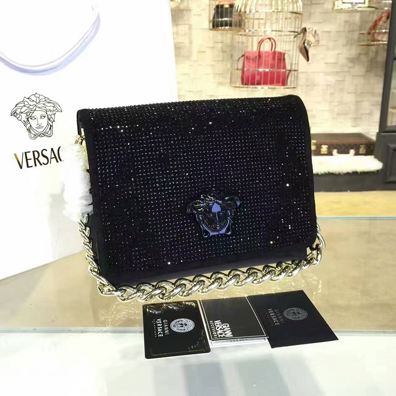 2017 Versace PATCHWORK SUEDE PYTHON HANDBAG 320555