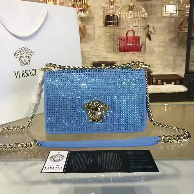 2017 Versace PATCHWORK SUEDE PYTHON HANDBAG 320666