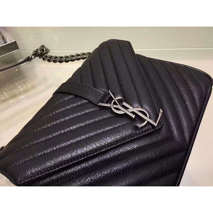 2017 YSL Saint Laurent CLASSIC Medium MONOGRAM BAG IN LEATHER 428056