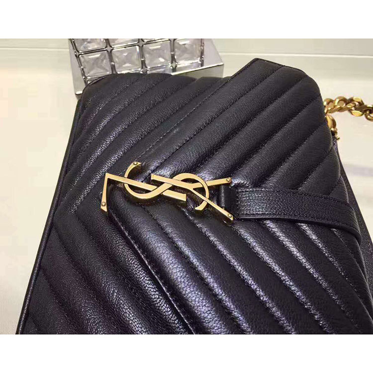 2017 YSL Saint Laurent CLASSIC Medium MONOGRAM BAG IN LEATHER 428056