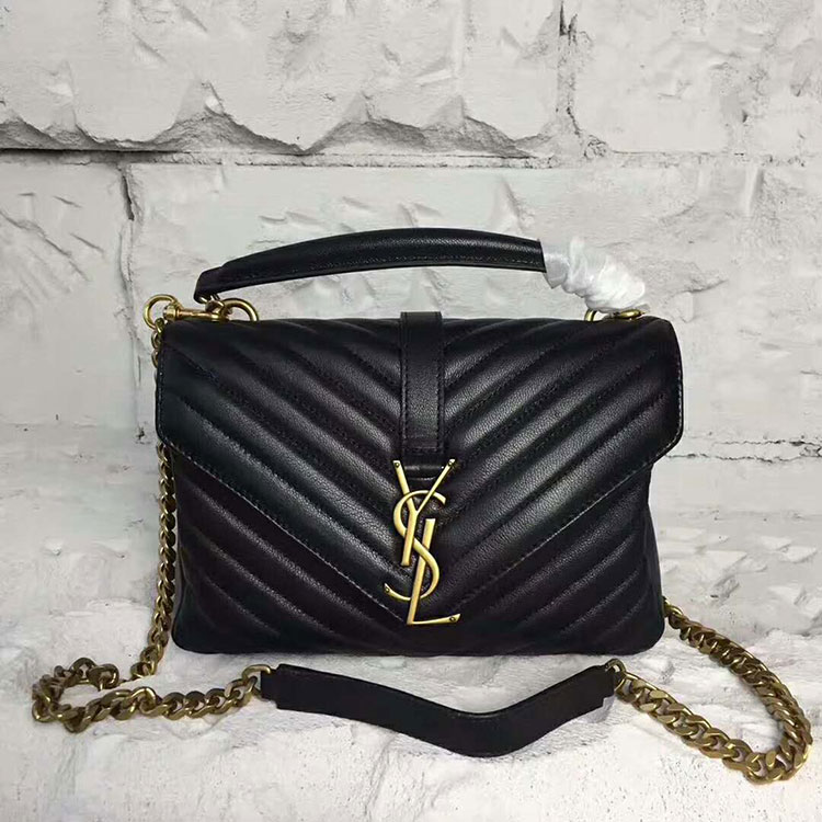 2017 YSL Saint Laurent LARGE COLLEGE BAG IN Original LEATHER