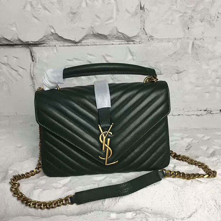 2017 YSL Saint Laurent LARGE COLLEGE BAG IN Original LEATHER