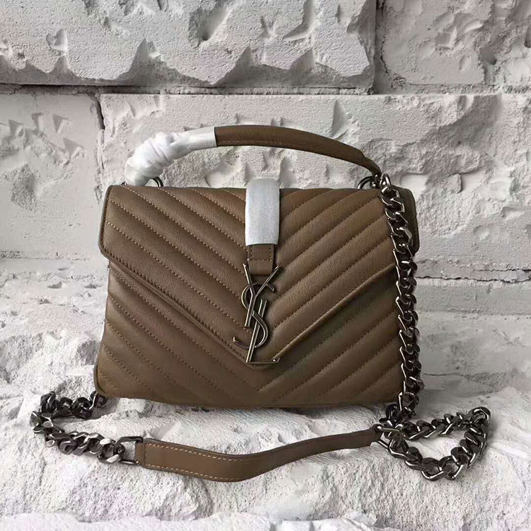 2017 YSL Saint Laurent LARGE COLLEGE BAG IN Original LEATHER