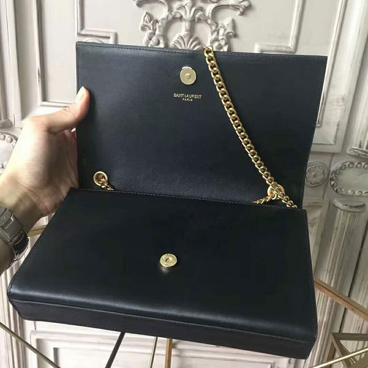 2017 YSL Saint Laurent MEDIUM KATE TASSEL SATCHEL IN SMOOTH GRAPHITE LEATHER