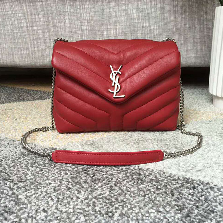 2017 YSL Saint Laurent MEDIUM LOULOU CHAIN BAG IN Original LEATHER