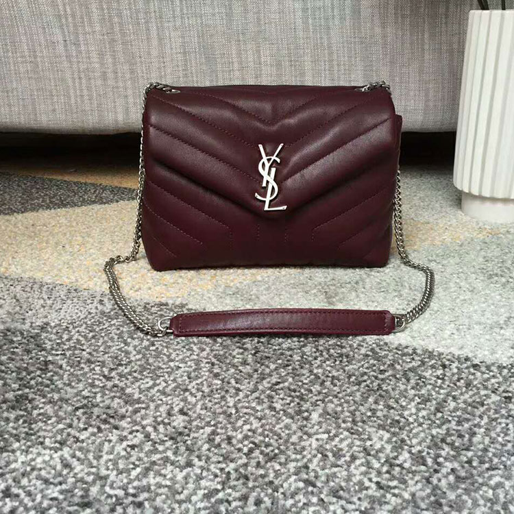 2017 YSL Saint Laurent MEDIUM LOULOU CHAIN BAG IN Original LEATHER