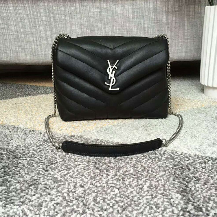 2017 YSL Saint Laurent MEDIUM LOULOU CHAIN BAG IN Original LEATHER