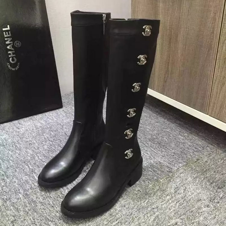 2017 chanle women Boot in Calfskin leather