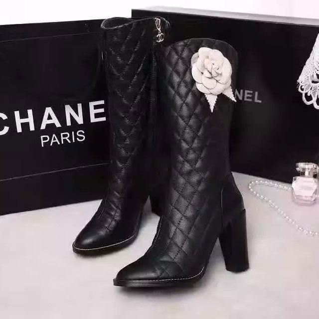 2017 chanle women Boot in Lambskin leather