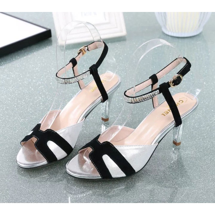 2017 chanle women Sandals Heel Height 7cm