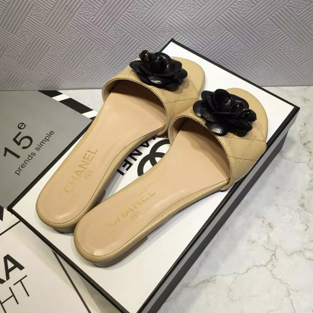 2017 chanle women Slippers in sheepskin leather