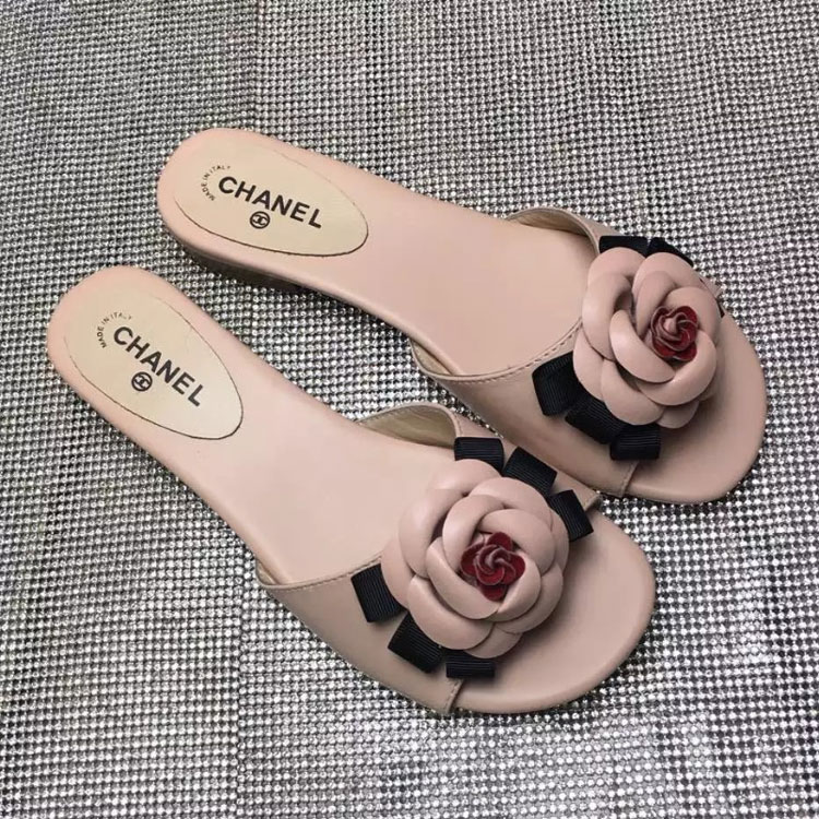 2017 chanle women Slippers in sheepskin leather