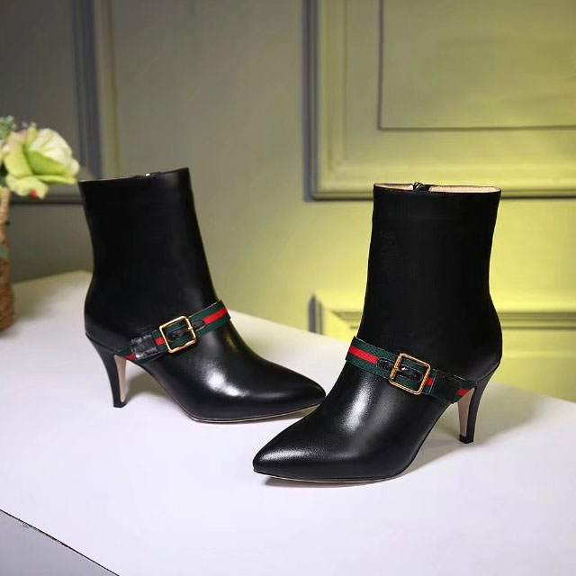 2017 gucci women Boots shoes in Calfskin leather Heel Height 7.5cm