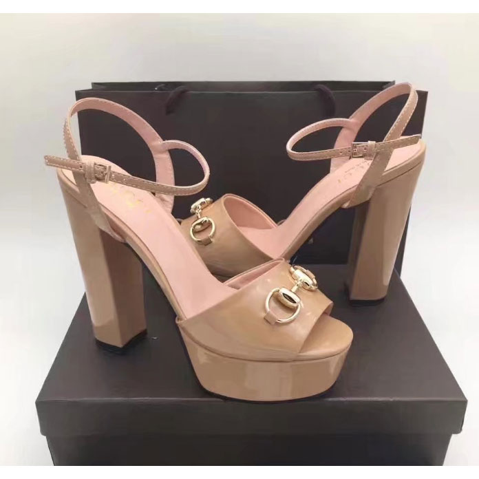 2017 gucci women Sandals in Calfskin leather Heel Height 13cm