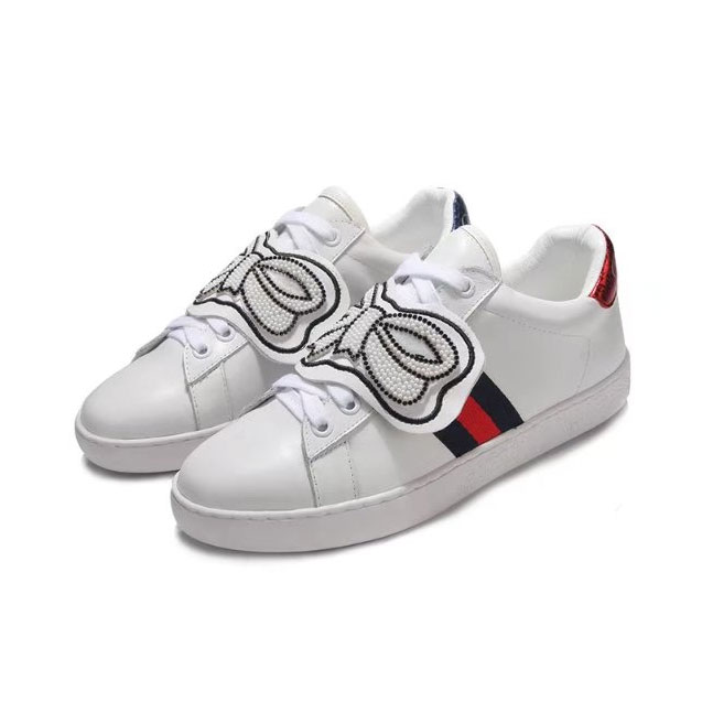 2017 gucci women Sneakers shoes in Calfskin leather