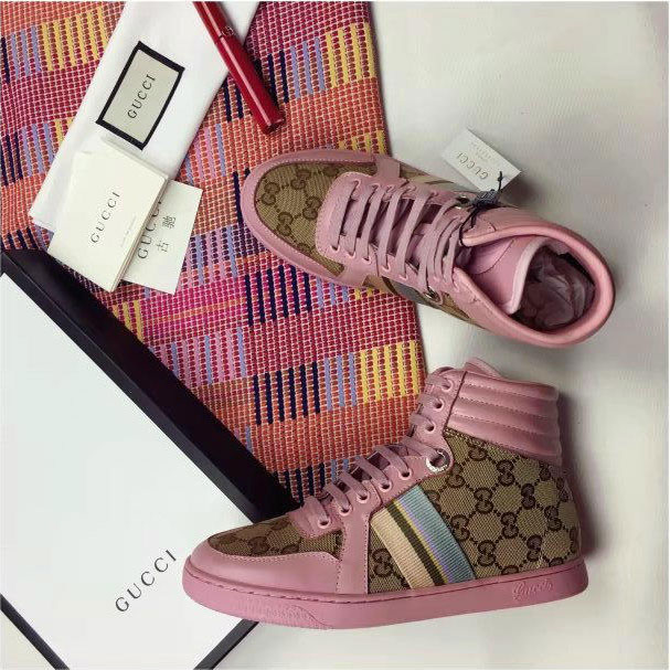 2017 gucci women Sneakers shoes in Calfskin leather