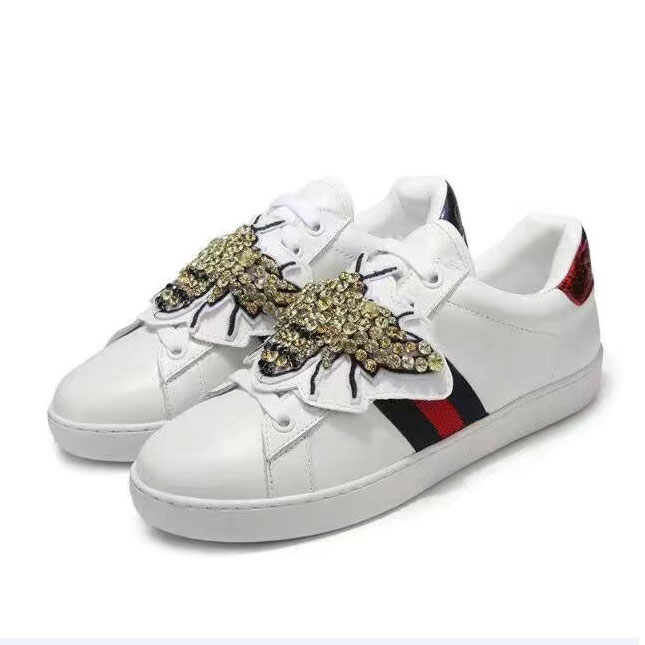 2017 gucci women Sneakers shoes in Calfskin leather