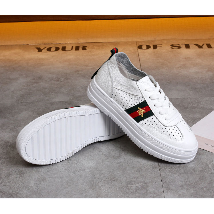 2017 gucci women Sneakers shoes in Calfskin leather