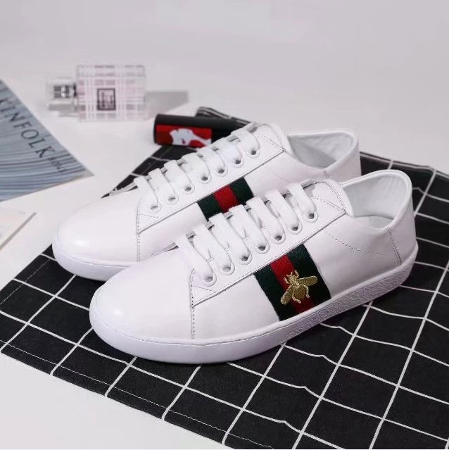 2017 gucci women Sneakers shoes in Calfskin leather