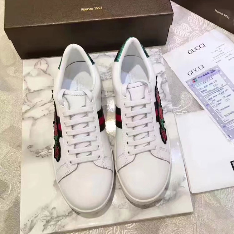 2017 gucci women Sneakers shoes in Calfskin leather