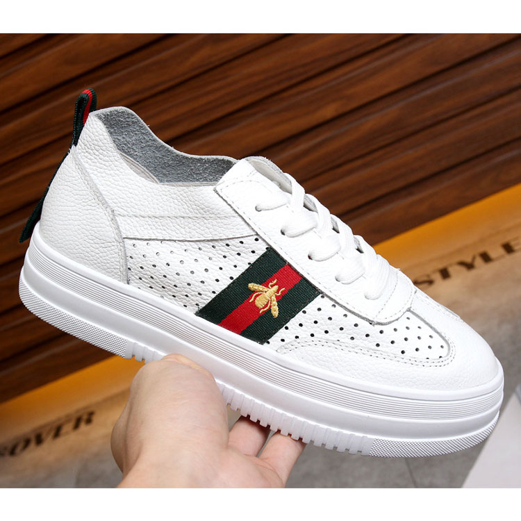 2017 gucci women Sneakers shoes in Calfskin leather