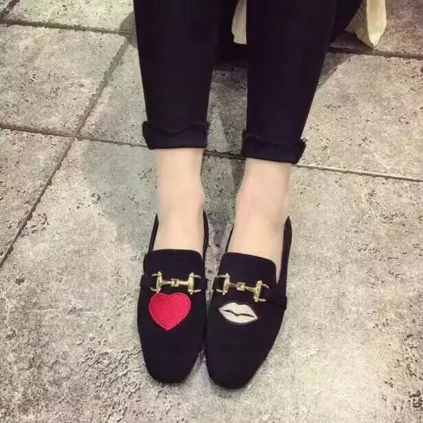 2017 gucci women shoes in Nubuck Leather