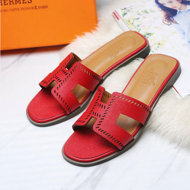 2017 hermes women Slippers in Calfskin leather