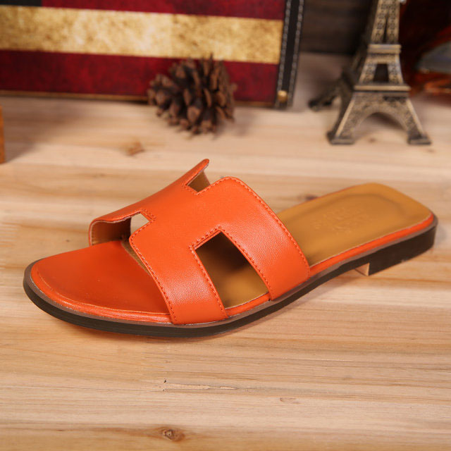 2017 hermes women Slippers in leather