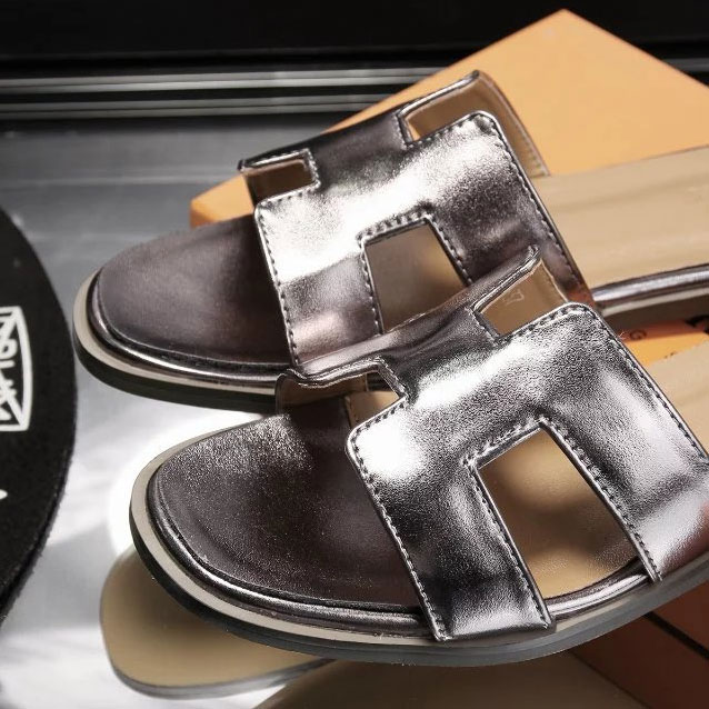 2017 hermes women Slippers in leather