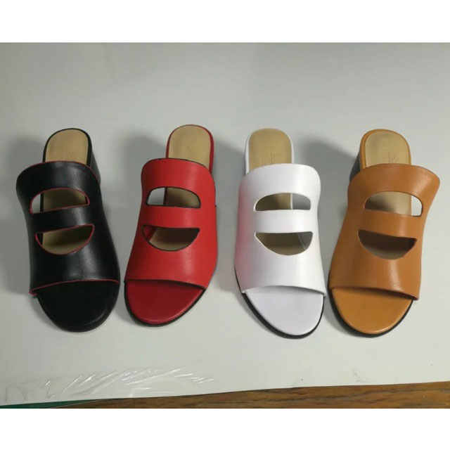 2017 hermes women sandals in Calfskin leather