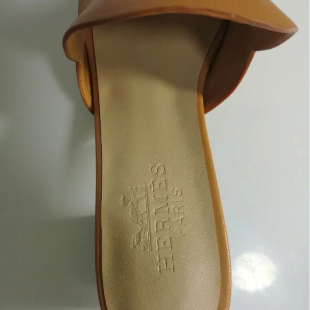 2017 hermes women sandals in Calfskin leather